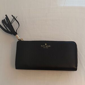 Kate Spade Nisha Atwood Place Zip Wallet with Tassel WLRU4929 - Black